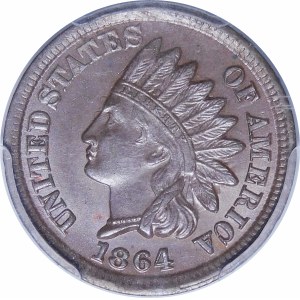 USA, 1 cent 1864, Indian Head, MINT ERROR - RARE