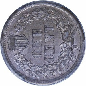 USA, 1 cent 1864, Głowa Indianina, BŁĄD MENNICZY - RZADKI