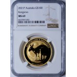 Austrália, 100 USD 2021, klokan - UNCJA GOLD 0.9999