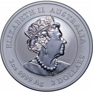 Australia, 2 dolary 2022, tygrys z dzieckiem