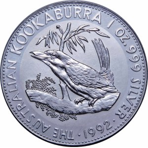 Australia, 1 dolar 1992, kookaburra