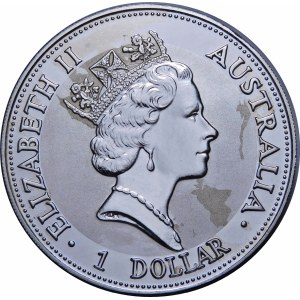Austrália, $1 1992, kookaburra