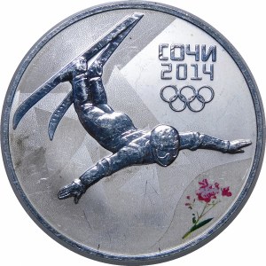 Russia, 3 rubles 2014, XXII Olympic Winter Games, Sochi 2014 - freestyle