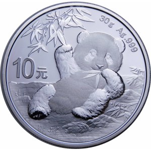 Chiny, 10 yuanów 2020, panda