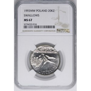 20000 złotych 1993 Jaskółki