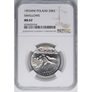 20000 PLN 1993 Swallows