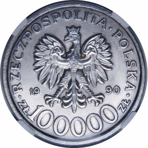 100000 złotych 1990 Solidarność Typ B