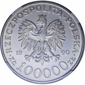 100000 PLN 1990 Solidarity Type A