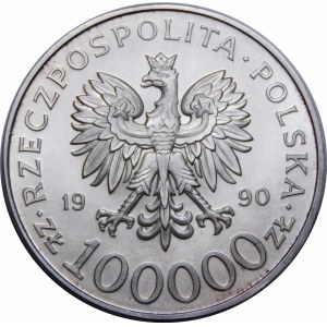 100000 złotych 1990 Solidarność Typ A