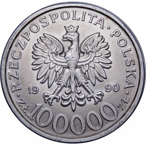 100000 PLN 1990 Solidarität Typ B