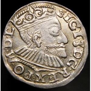 Sigismund III Vasa, Trojak 1592, Poznań - low crown, date on the left