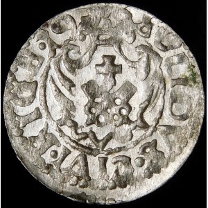 Zygmunt III Waza, Szeląg 1619, Ryga - P M D L, RIGE - rzadki i wyśmienity