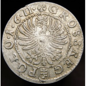 Sigismund III Vasa, Grosz 1611, Cracow - ∙1∙6∙11∙ rosette - variant