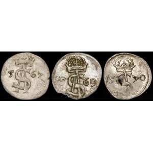 Sigismund II Augustus, Dvudenary, Vilnius - set (pcs. 3)