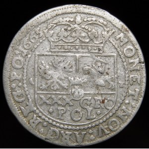 John II Casimir, Tymf 1665 AT, Krakow - SERVAT error - rare