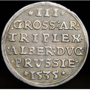 Ducal Prussia, Albrecht Hohenzollern, Trojak 1535, Königsberg