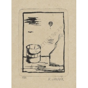 Kamil Lhotak (1912-1990), Pejzaż z balonem