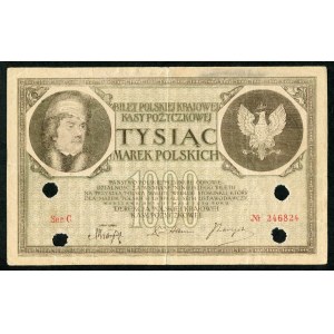 1000 marek 1919 ser. C, falsyfikat z epoki