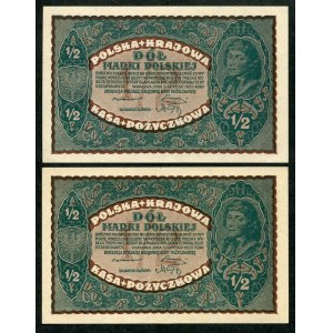Zestaw banknotów, 1/2 marki 1920 (2 szt.)
