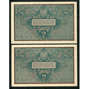 Zestaw banknotów, 1/2 marki 1920 (2 szt.)