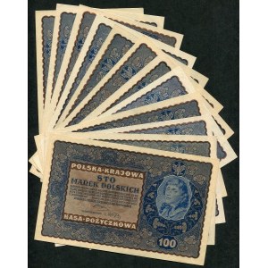 Zestaw banknotów, 100 marek 1919 (12szt.)