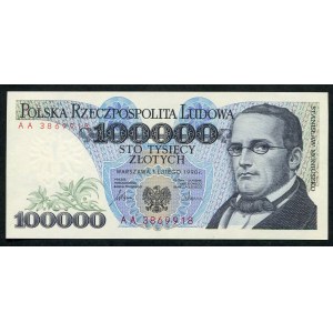 100000 złotych 1990 – AA -