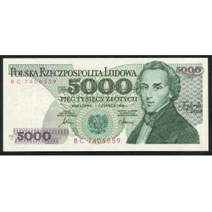5000 złotych 1986 – BC -