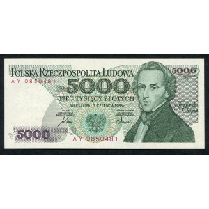 5000 złotych 1986 – AY - pierwsza seria rocznika