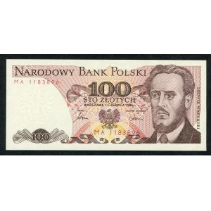 100 złotych 1986 – MA -