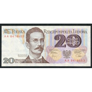 20 złotych 1982 - AA -