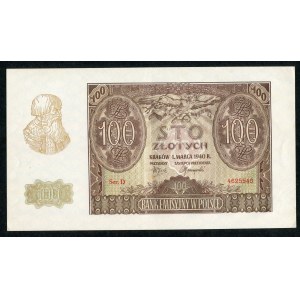 100 złotych 1940 ser. D