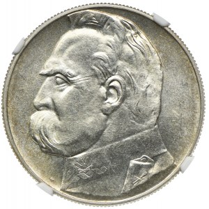 10 złotych 1936, Józef Piłsudski, NGC MS65