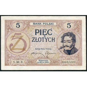 5 złotych 1919 - S.30. B -