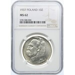 10 złotych 1937, Józef Piłsudski, NGC MS62