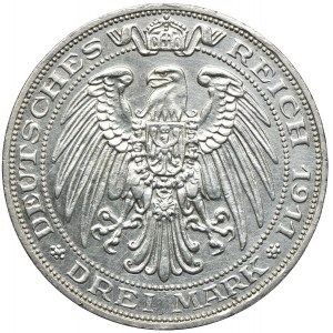 Niemcy, Prusy, 3 marki 1911, A/Berlin