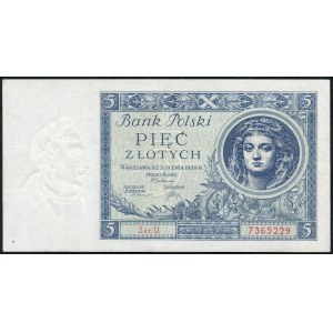 5 złotych 1930 – U -