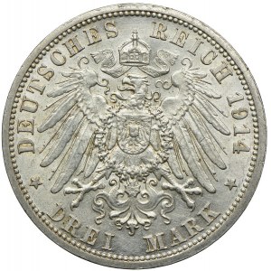 Niemcy, Prusy, 3 marki 1914, A/Berlin