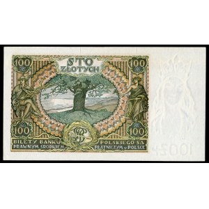 100 złotych 1934 ser. AX. dwie kreski w znaku wodnym