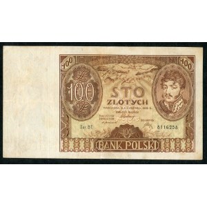 100 złotych 1932 ser. BT. +x+ w znaku wodnym