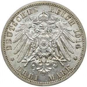 Niemcy, Prusy, 3 marki 1914, A/Berlin
