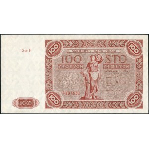 100 złotych 1947 ser. F duża litera
