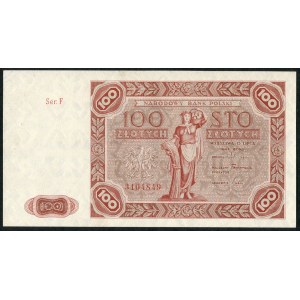 100 złotych 1947 ser. F duża litera