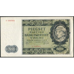 500 złotych 1940 - B -