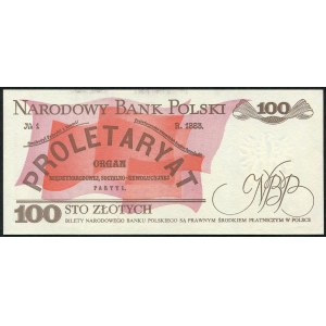 100 złotych 1986 - PY - błędodruk