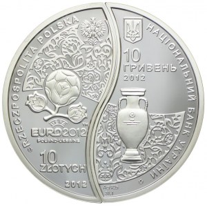 10 złotych + 10 hrywien 2012 - Euro 2012
