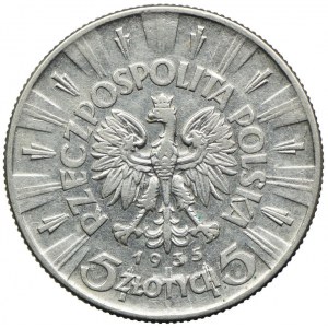 Zestaw II RP, 2, 5 złotych 1934-1938 Józef Piłsudski (6szt.)