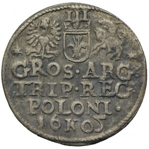 Zygmunt III Waza, trojak 1605, Kraków