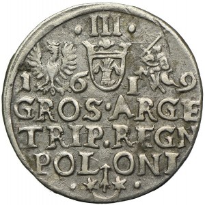 Zygmunt III Waza, trojak 1619, Kraków