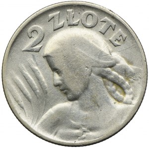 2 złote 1925 Filadelfia, bez kropki po dacie, Kobieta i kłosy