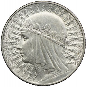 10 złotych 1932 ze znakiem, Głowa Kobiety